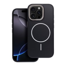 Frame MagSafe Back Case priekš Samsung Galaxy S25 FE 5G S731 - Melns - matēts silikona aizmugures apvalks / bampers-vāciņš