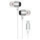 BlueStar M09C Wired Stereo Earphones with Microphone USB Type-C - Baltas - Universālas USB-C stereo austiņas ar mikrofonu un pulti