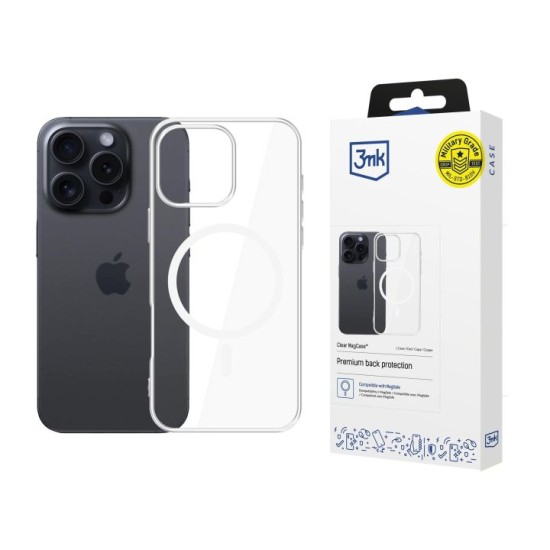 3MK Clear MagSafe Case priekš Apple iPhone 16 Pro - Caurspīdīgs - silikona aizmugures apvalks / bampers-vāciņš