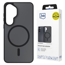 3MK Smoke MagSafe Case priekš Samsung Galaxy S26 5G - Melns - silikona aizmugures apvalks / bampers-vāciņš
