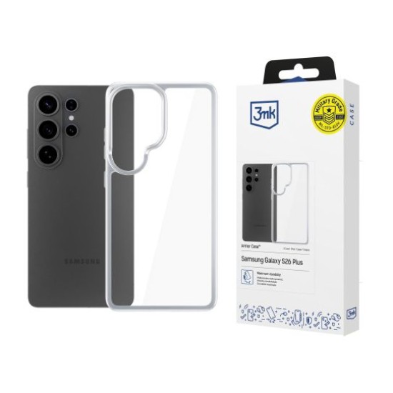 3MK Armor Case priekš Samsung Galaxy S26 Ultra 5G - Caurspīdīgs - triecienizturīgs silikona aizmugures apvalks / bampers-vāciņš