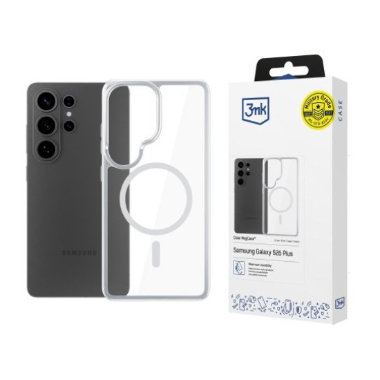 3MK Armor MagSafe Case priekš Samsung Galaxy S26 Ultra 5G - Caurspīdīgs - triecienizturīgs silikona aizmugures apvalks / bampers-vāciņš