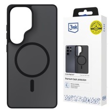 3MK Smoke MagSafe Case priekš Samsung Galaxy S26 Ultra 5G - Melns - silikona aizmugures apvalks / bampers-vāciņš