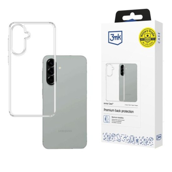 3MK Armor Case priekš Samsung Galaxy A57 5G A576 - Caurspīdīgs - triecienizturīgs silikona aizmugures apvalks / bampers-vāciņš