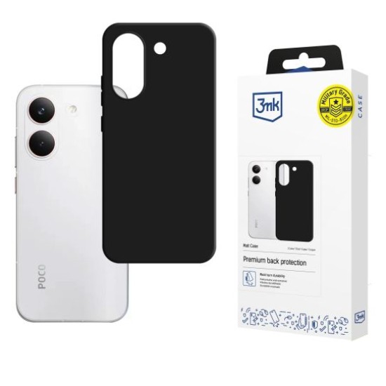 3MK Matt Case priekš Xiaomi Poco X8 Pro - Melns - matēts silikona aizmugures apvalks / bampers-vāciņš