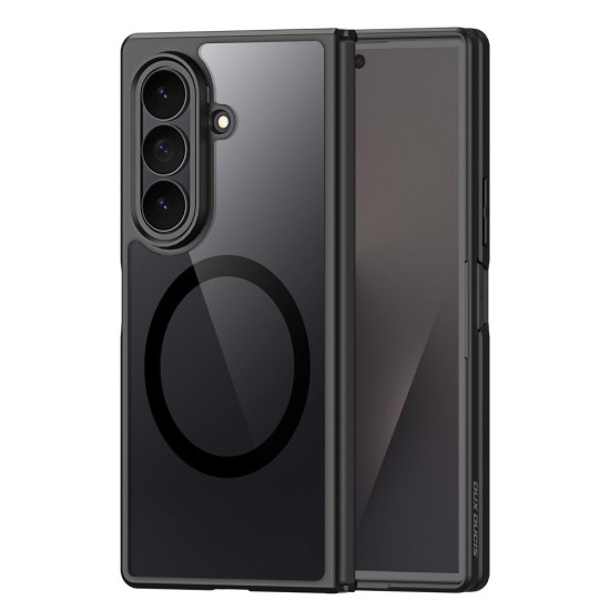 Dux Ducis Aimo MagSafe Back Case priekš Samsung Galaxy Fold8 Ultra 5G / Fold7 5G - Caurspīdīgs / Melns - triecienizturīgs silikona aizmugures apvalks / bampers-vāciņš