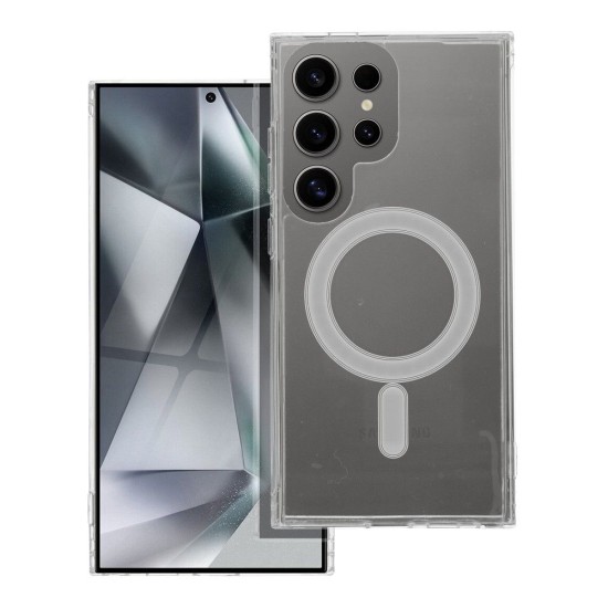 Clear Mag Cover MagSafe (STR) Case priekš Samsung Galaxy S24 Ultra 5G S928 - Caurspīdīgs - silikona aizmugures apvalks / bampers-vāciņš