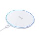 Hoco CW6 Pro Wireless Charger 15W with LED light - Balts - Induktīvs bezvadu USB lādētājs paliktnis