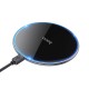 Hoco CW6 Pro Wireless Charger 15W with LED light - Melns - Induktīvs bezvadu USB lādētājs paliktnis