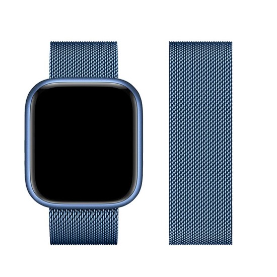 Forcell F-Design (FA03) Magnetic Milanese Watch Band priekš Apple Watch 38 / 40 / 41 mm / Series 10 / 11 (42mm) - Zils - siksniņa viedpulksteņiem no nerūsējoša tērauda ar magnētu