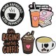 3D Sticker Set (5.gab) - Coffee - uzlīmju komplekts