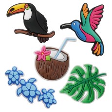 3D Sticker Set (5.gab) - Tropical birds - uzlīmju komplekts