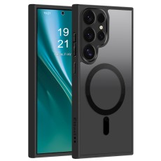 Etteri Matt Mag Back Case with MagSafe priekš Samsung Galaxy S24 Ultra 5G S928 - Melns - silikona-plastikāta aizmugures apvalks / bampers-vāciņš