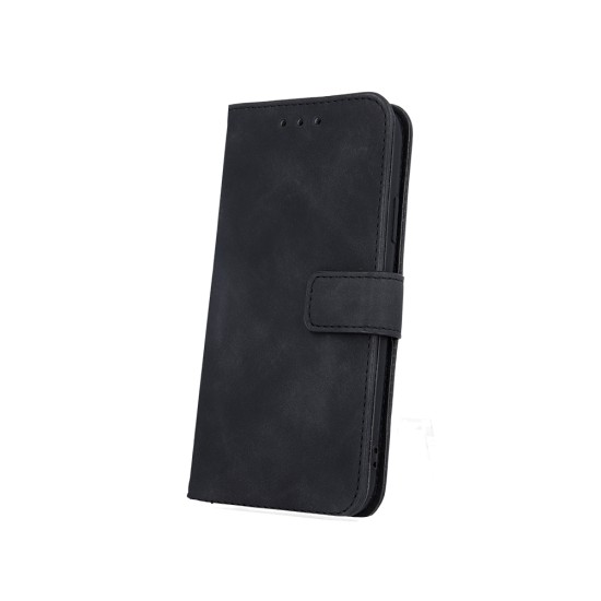 Smart Velvet Book Case priekš Samsung Galaxy S26 Plus 5G - Melns - sāniski atverams maciņš ar stendu / grāmatveida maks