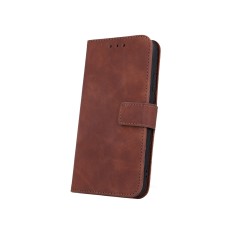 Smart Velvet Book Case priekš Samsung Galaxy S26 Plus 5G - Brūns - sāniski atverams maciņš ar stendu / grāmatveida maks