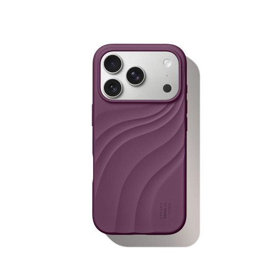 iDeal of Sweden Soft Swirl Silicone MagSafe Back Case priekš Apple iPhone 17 Pro / 18 Pro - Velvet Plum - silikona aizmugures apvalks / bampers-vāciņš