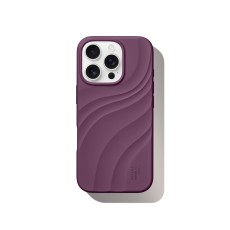 iDeal of Sweden Soft Swirl Silicone MagSafe Back Case priekš Apple iPhone 16 Pro - Velvet Plum - silikona aizmugures apvalks / bampers-vāciņš