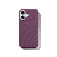 iDeal of Sweden Soft Swirl Silicone MagSafe Back Case priekš Apple iPhone 16 - Velvet Plum - silikona aizmugures apvalks / bampers-vāciņš