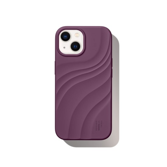 iDeal of Sweden Soft Swirl Silicone MagSafe Back Case priekš Apple iPhone 13 / 14 / 15 / 16e / 17e - Velvet Plum - silikona aizmugures apvalks / bampers-vāciņš