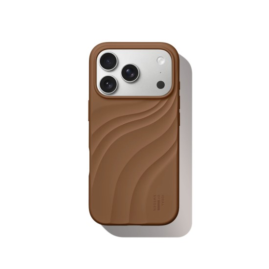 iDeal of Sweden Soft Swirl Silicone MagSafe Back Case priekš Apple iPhone 17 Pro / 18 Pro - Salted Caramel - silikona aizmugures apvalks / bampers-vāciņš