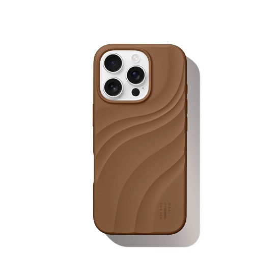 iDeal of Sweden Soft Swirl Silicone MagSafe Back Case priekš Apple iPhone 16 Pro - Salted Caramel - silikona aizmugures apvalks / bampers-vāciņš