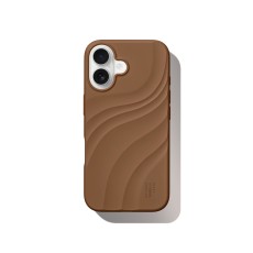 iDeal of Sweden Soft Swirl Silicone MagSafe Back Case priekš Apple iPhone 16 - Salted Caramel - silikona aizmugures apvalks / bampers-vāciņš
