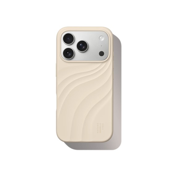 iDeal of Sweden Soft Swirl Silicone MagSafe Back Case priekš Apple iPhone 17 Pro / 18 Pro - Cloud Dancer - silikona aizmugures apvalks / bampers-vāciņš