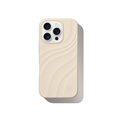 iDeal of Sweden Soft Swirl Silicone MagSafe Back Case priekš Apple iPhone 16 Pro - Cloud Dancer - silikona aizmugures apvalks / bampers-vāciņš