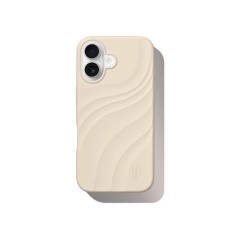iDeal of Sweden Soft Swirl Silicone MagSafe Back Case priekš Apple iPhone 16 - Cloud Dancer - silikona aizmugures apvalks / bampers-vāciņš