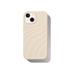 iDeal of Sweden Soft Swirl Silicone MagSafe Back Case priekš Apple iPhone 13 / 14 / 15 / 16e / 17e - Cloud Dancer - silikona aizmugures apvalks / bampers-vāciņš