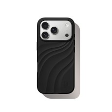 iDeal of Sweden Soft Swirl Silicone MagSafe Back Case priekš Apple iPhone 17 Pro / 18 Pro - Velvet Black - silikona aizmugures apvalks / bampers-vāciņš