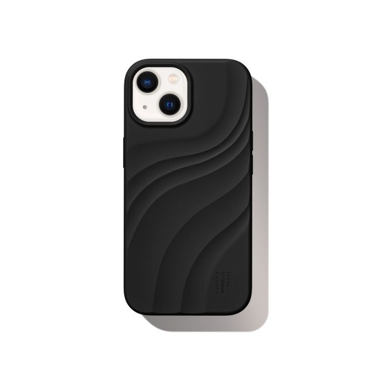 iDeal of Sweden Soft Swirl Silicone MagSafe Back Case priekš Apple iPhone 13 / 14 / 15 / 16e / 17e - Velvet Black - silikona aizmugures apvalks / bampers-vāciņš