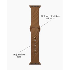 iDeal of Sweden Soft Swirl Silicone S-M Watch Band priekš Apple Watch 42 / 44 / 45 / 46mm / Ultra 49 mm - Salted Caramel - silikona siksniņa (josta) priekš pulksteņiem