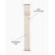 iDeal of Sweden Soft Braid Watch Band priekš Apple Watch 38 / 40 / 41 mm / Series 10 / 11 (42mm) - Perfect Beige - auduma siksniņa (josta) priekš pulksteņiem