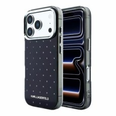 Karl Lagerfeld Rhinestones Allover MagSafe series Back Case KLHCP18L6HCRDKLK priekš Apple iPhone 17 Pro / 18 Pro - Melns - silikona-plastikāta aizmugures apvalks / bampers-vāciņš