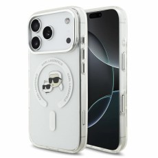 Karl Lagerfeld IML Karl MagSafe series Back Case KLHMP18LHLSKCH priekš Apple iPhone 17 Pro / 18 Pro - Caurspīdīgs - silikona-plastikāta aizmugures apvalks / bampers-vāciņš