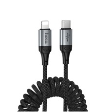 Hoco 1.5M PD 27W Type-C to Lightning cable - Melns - Apple iPhone / iPad lādēšanas un datu kabelis / vads
