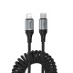 Hoco 1.5M PD 27W Type-C to Lightning cable - Melns - Apple iPhone / iPad lādēšanas un datu kabelis / vads