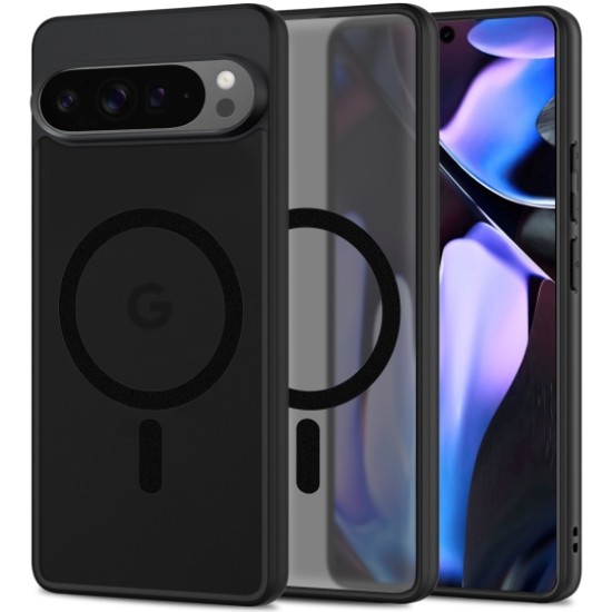 Tech-Protect Magmat MagSafe Back Case priekš Google Pixel 11 / 11 Pro / 10 / 10 Pro / 9 / 9 Pro - Melns - silikona aizmugures apvalks / bampers-vāciņš
