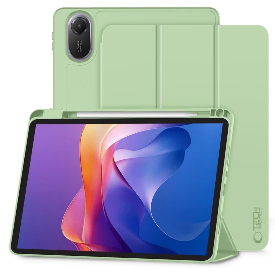 Tech-Protect SC Pen Book Case priekš Lenovo IdeaTab Pro 12.7 TB-373 - Gaiši Zaļš - sāniski atverams maciņš ar magnētu un stendu