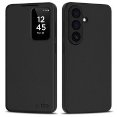 Tech-Protect Smart Wallet priekš Samsung Galaxy S26 5G S942 - Melns - sāniski atverams maciņš ar lodziņu / grāmatveida maks