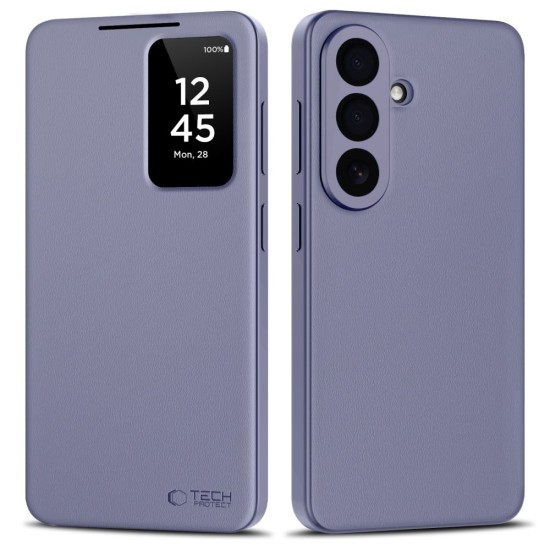 Tech-Protect Smart Wallet priekš Samsung Galaxy S26 5G S942 - Violets - sāniski atverams maciņš ar lodziņu / grāmatveida maks