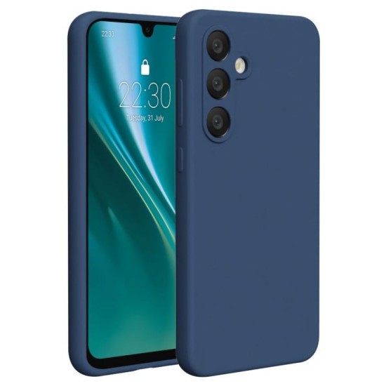 Etteri Silicone Back Case для Samsung Galaxy S24 FE 5G S721 - Тёмно Синий - силиконовая накладка / бампер-крышка