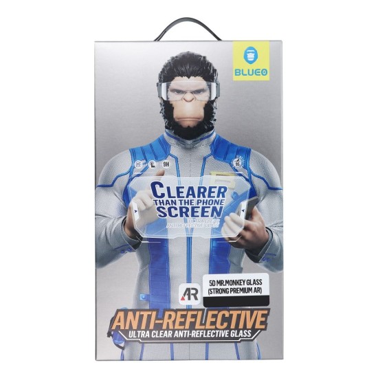 Mr. Monkey 5D Strong Premium AR Full Glue Tempered Glass protector для Apple iPhone 17 Pro Max / 18 Pro Max - Чёрное - Защитное стекло / Бронированое / Закалённое антиударное
