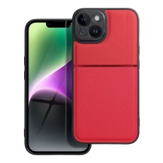 Forcell Noble Back Case priekš Samsung Galaxy A16 4G A165 / A16 5G A166 - Sarkans - mākslīgās ādas aizmugures apvalks ar iebūvētu metālisku plāksni / bampers-vāciņš 