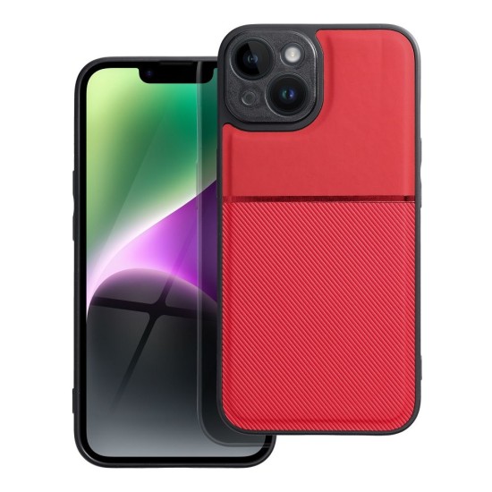 Forcell Noble Back Case для Samsung Galaxy A16 4G A165 / A16 5G A166 - Красный - накладка из искусственный кожи с встроенной металической пластиной / бампер-крышка