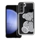 Teddy Bear Back Case priekš Samsung Galaxy S26 FE 5G S741 - Melns / Sudrabains - silikona-plastikāta aizmugures apvalks / bampers-vāciņš