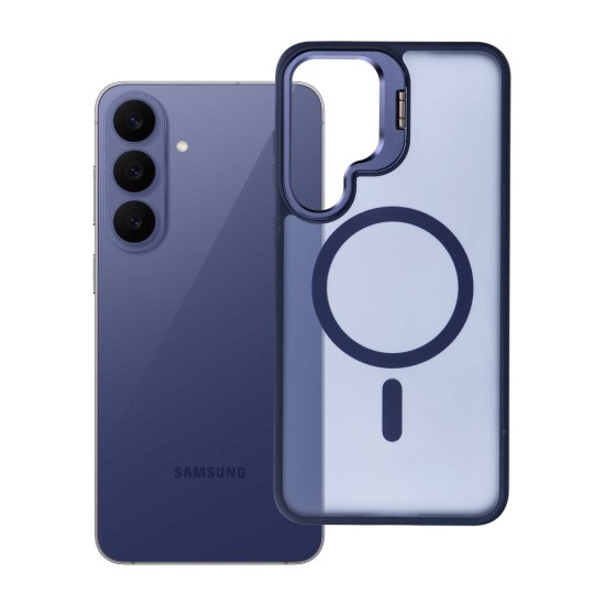 Forcell F-Protect Shadow Stand Premium Back Case with MagSafe priekš Samsung Galaxy S26 FE 5G S741 - Zils - silikona-plastikāta aizmugures apvalks / bampers-vāciņš