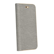 Luna Book Gold Case priekš Samsung Galaxy A26 5G A266 - Sudrabains - sāniski atverams maciņš ar magnētu un stendu