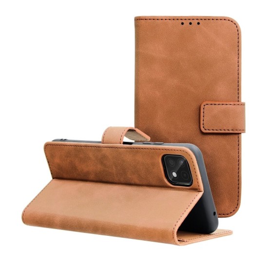 Forcell Tender Book Case priekš Samsung Galaxy A26 5G A266 - Brūns - sāniski atverams maciņš ar stendu / grāmatveida maks